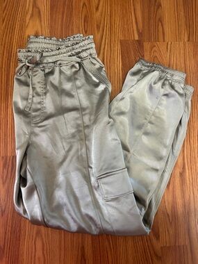 Melissa Nepton Satin Cargo Joggers